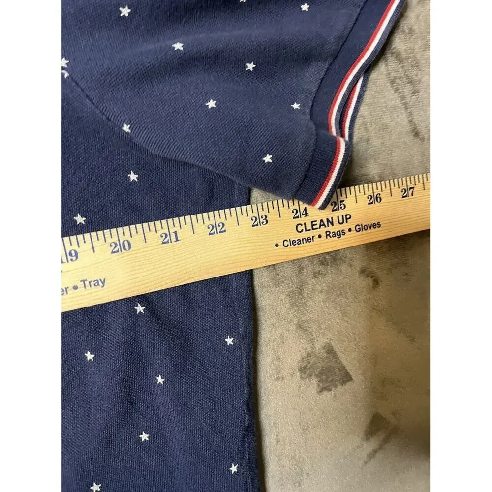 Polo Ralph Lauren Stars Logo POLO SHIRT L Red‎ White Blue Sleeve